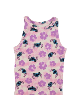 Růžové kratší tílko Stitch Disney George