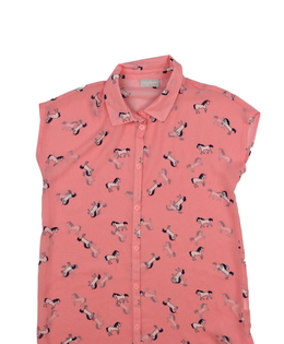 Růžová průsvitná košile s jednorožci 