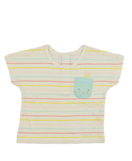 Světlé triko s pastelovými pruhy