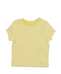 Bílo-žluté kratší pruhované triko M&S