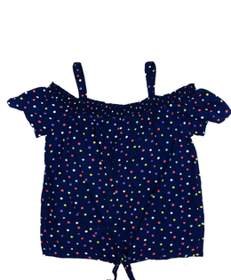 Tmavě modré vzdušné kratší triko Next