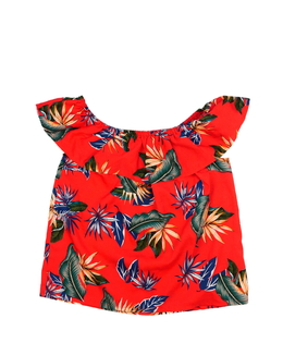 Červená halenka s listy Primark 