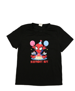 Černé narozeninové triko Spider-man 