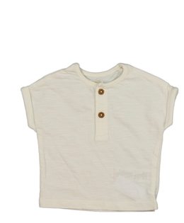 Krémové triko s knoflíčky Next