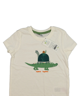 Nové krémové triko s krokodýlem 