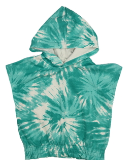 Zelené batikované triko s kapucí H&M
