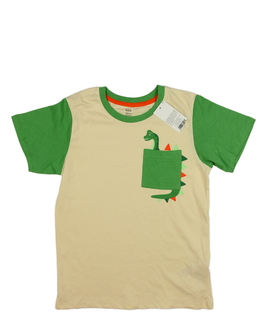 Nové hnědo-zelené triko s dinosaurem 