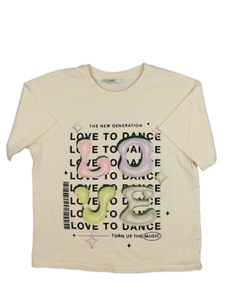 Krémové triko s potiskem George