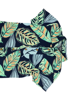 Tmavě modrá košile s listy Primark 