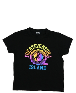 Černé triko s barevným potiskem