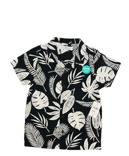 Nová černá košile s listy 
