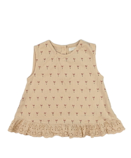 Hnědé květinové triko Next