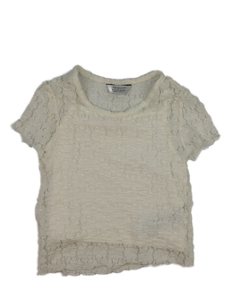 Madeirové krémové triko s všitým tílkem Primark 