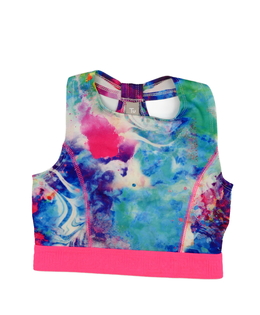 Batikovaný sportovní crop top Tu 