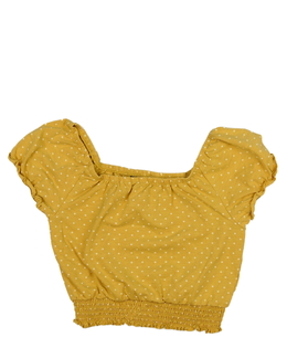 Žlutý crop top s kolečky George