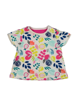 Bílé triko s barevnými listy Mothercare