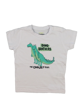 Bílé triko s dinosaury 