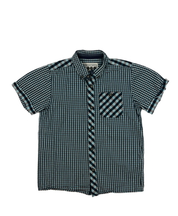 Kostkovaná modrá košile 