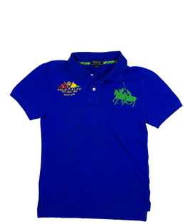 Modré triko s límečkem vel. 176 Ralph Lauren 