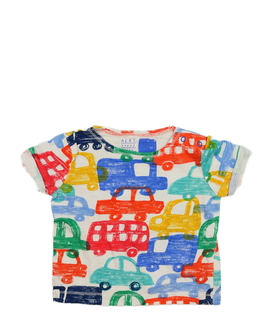 Bílé triko s barevnými auty Next