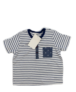 Nové bílé triko s modrými pruhy H&M