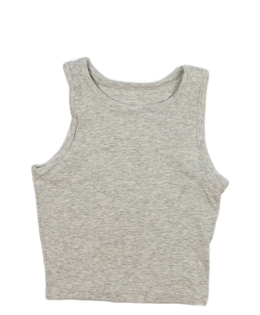 Šedý melírovaný crop top George
