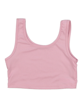Růžový crop top 