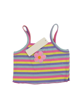 Nový barevně pruhovaný crop top 
