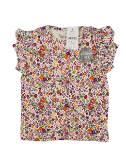 Nové květinové triko s volánky Nutmeg