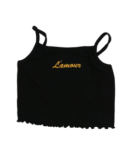 Černý crop top River Island 