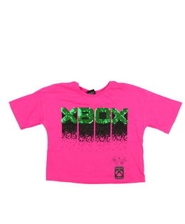Růžový herní crop top George