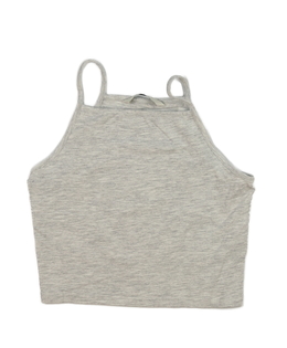 Šedý melírovaný crop top George
