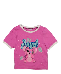 Růžové kratší triko Stitch Disney Primark 