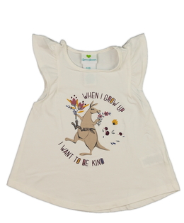 Bílé triko s klokanem 