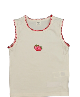 Krémové tílko s jahodami 