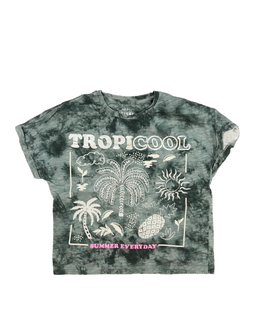 Šedý batikovaný crop top M&S