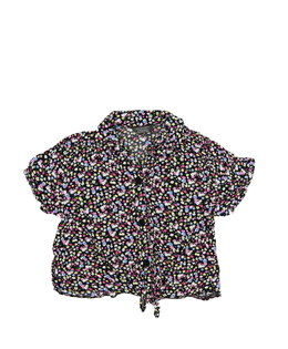 Černý květinový crop top Primark 