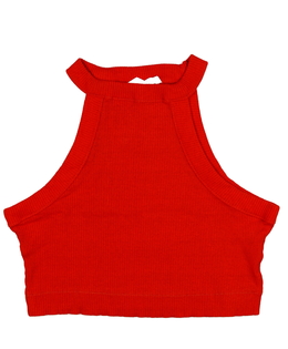 Červený crop top 