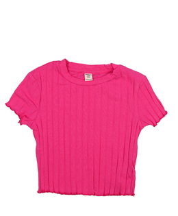 Růžový crop top 