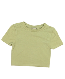 Olivově zelený crop top 