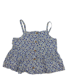 Nové modře květinové tílko H&M