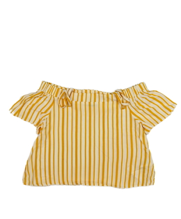 Krémovo-žluté vzdušné krátké triko Primark 
