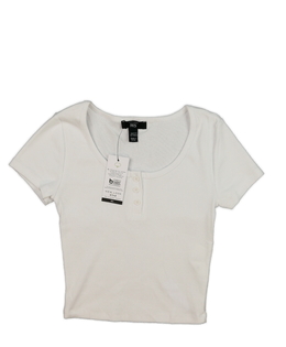 Nový bílý žebrovaný crop top New Look 