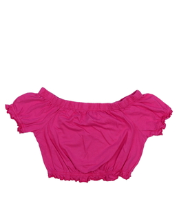 Sytě růžový crop top 