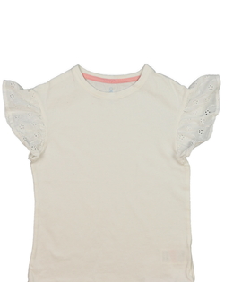 Krémové triko s madeirovými rukávky Mothercare
