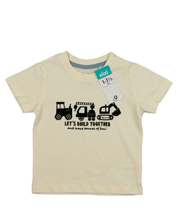 Nové krémové triko s obrázky