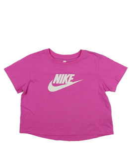 Růžový crop top Nike 