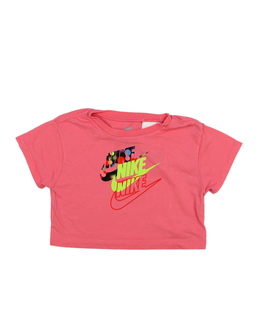 Růžový crop top Nike 