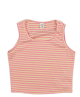 Krémovo-růžový crop top 