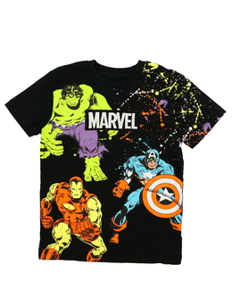 Černé stylové triko Marvel Next